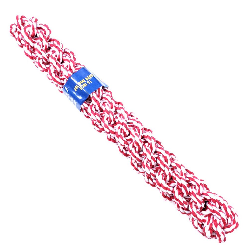 1 Large Rope Dog Toy 16" Amazing Pet Products - New - Red